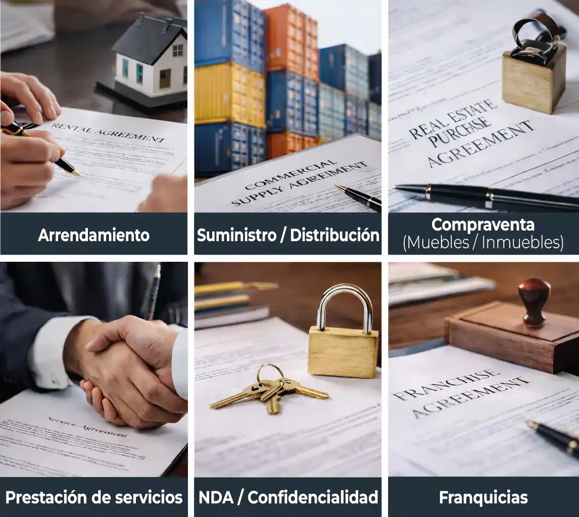 Asesoría en derecho internacional privado: abogados analizando contratos transfronterizos en oficina.